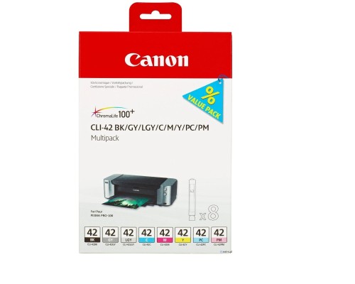 Canon-Pro-100-Tusz-oryginalny-CLI-42-8pack-MultiPack-BKCMYPCPMGLG-8-x-13-ml