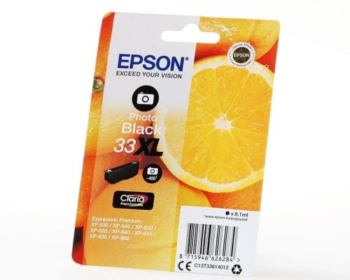 Epson-XP530-Tusz-oryginalny-T33XL-Stylus-T3361-Photo-Bk