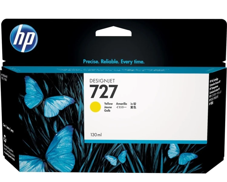 HP-T1500-Tusz-oryginalny-nr-727-F9J78A-Yellow-300ml/