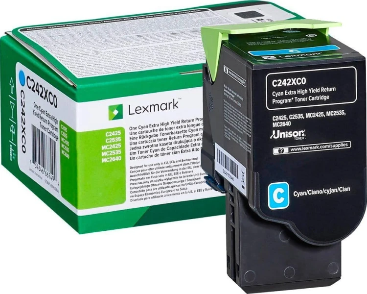 Lexmark-Toner-oryginalny-C242XC0-Cyan-3.5K