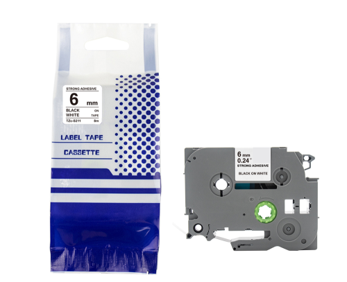 Tasma-BROTHER-TZe-S211-6mm-x-8m-czarny-na-bialym-zamiennik