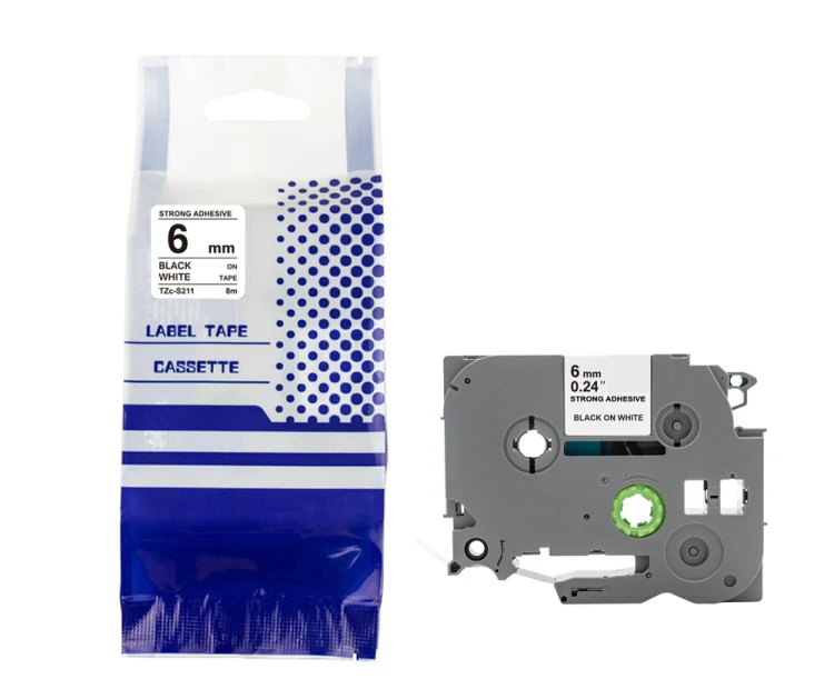 Tasma-BROTHER-TZe-S211-6mm-x-8m-czarny-na-bialym-zamiennik