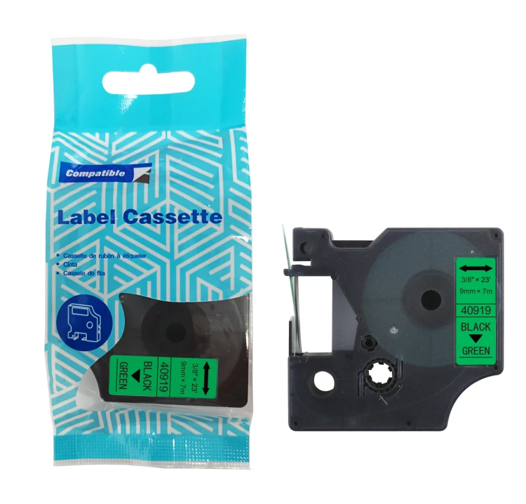 Tasma-DYMO-D1-40919-9mm-x-7m-S0720740-czarny-na-zielonym-zamiennik