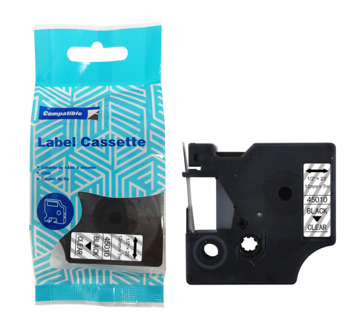 Tasma-DYMO-D1-45010-12mm-x-7m-S0720500-czarny-na-przezroczystym-zamiennik