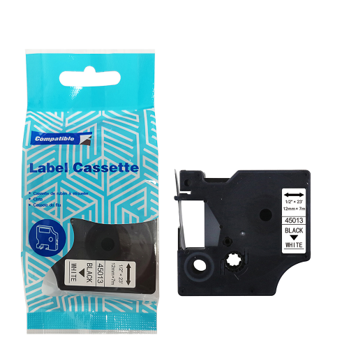 Tasma-DYMO-D1-45013-12mm-x-7m-S0720530-czarny-na-bialym-zamiennik