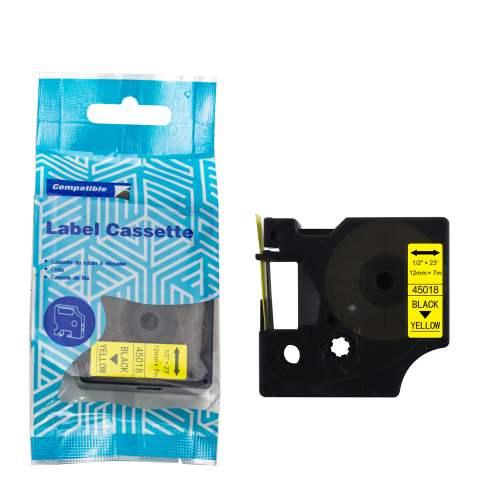 Tasma-DYMO-D1-45018-12mm-x-7m-S0720580-czarny-na-zoltym-zamiennik