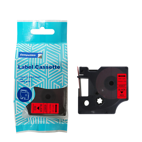 Tasma-DYMO-D1-45807-19mm-x-7m-S0720870-czarny-na-czerwonym-zamiennik