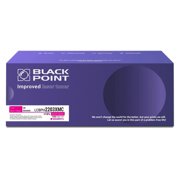 Toner Black Point LCBPH2203XMC Zamiennik  HP W2203X  6300 stron Magenta HP 4202 4302.jpg