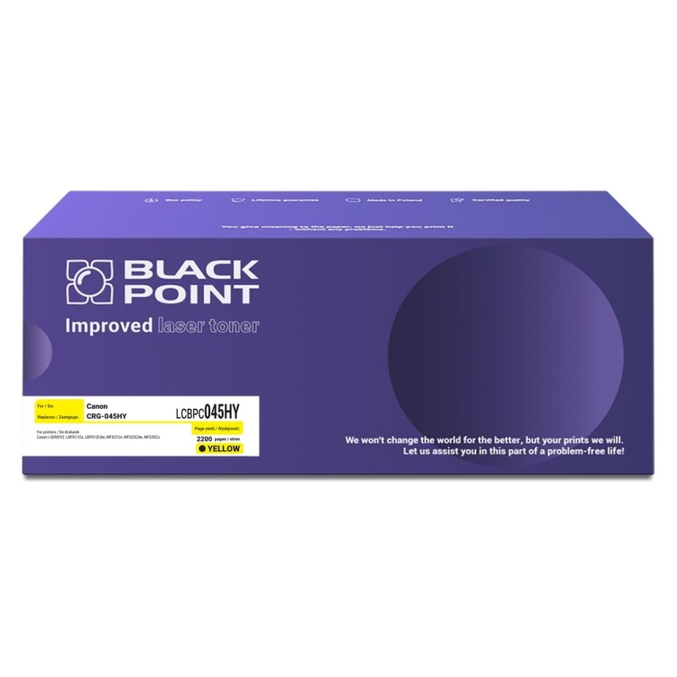 Black-Point-toner-LCBPC045HY-zamiennik-do-drukarki-Canon-MF633Cdw-LBP611Cn-MF634Cdw-zastepuje-Canon-CRG-045HY-yellow
